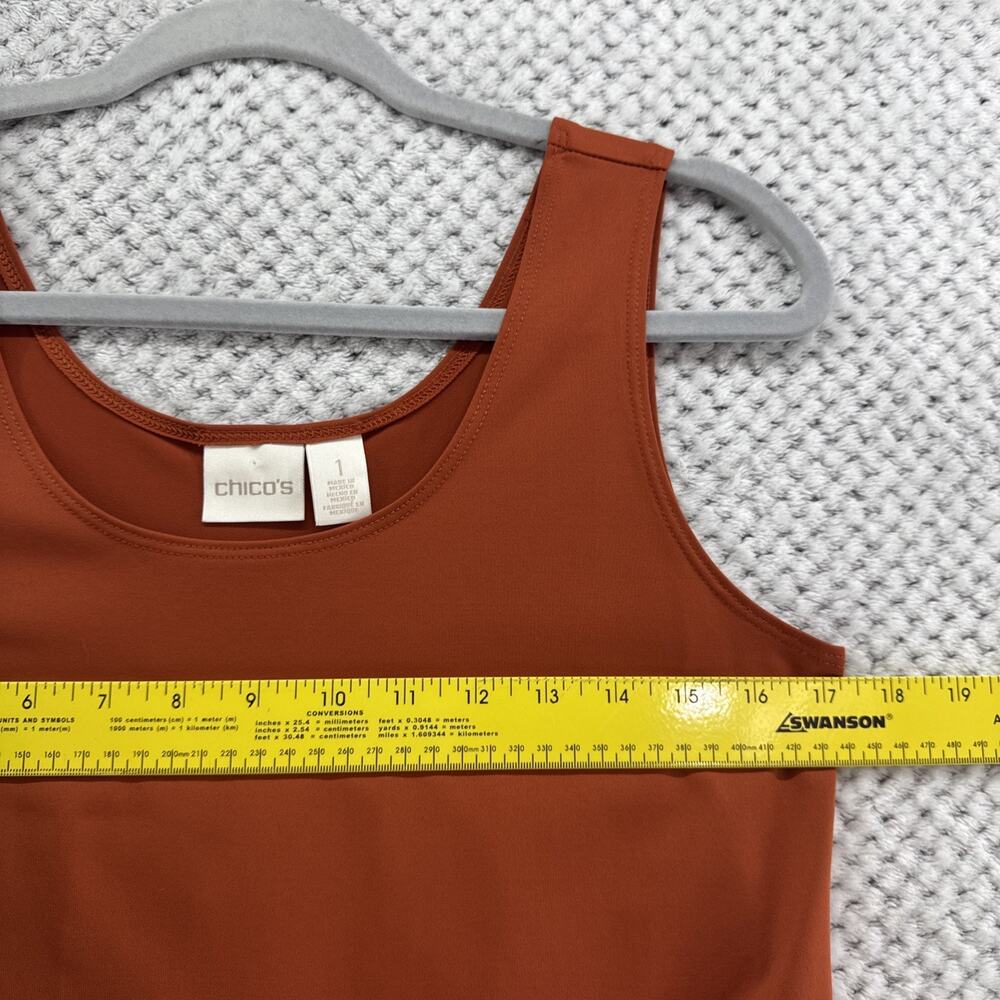 Chicos Lot of 2 Tank Top Womens 1 M/8 Blue Orange Scoop Neck Sleeveless Casual - Picture 6 of 12